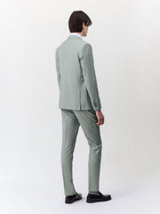 Costume 2 pièces vert d'eau — vue portée de dos, trois-quarts