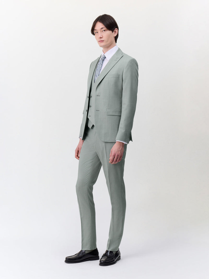 Costume 2 pièces vert d'eau — vue portée de trois-quarts