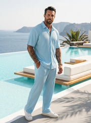 Ensemble chemise côtelée et pantalon