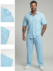 Ensemble chemise côtelée et pantalon