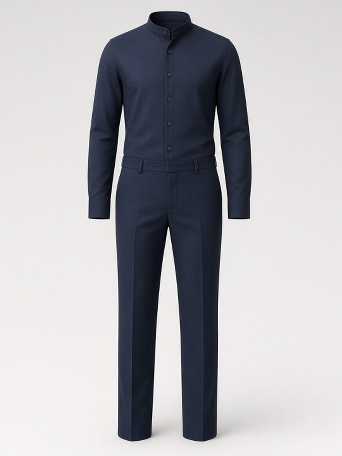 Ensemble chemise col montant manches longues — vue de face