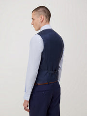 Gilet marine prince de Galles — vue portée de trois-quarts dos