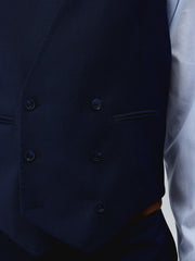 Gilet croisé prince de Galles — gros plan texture et boutons