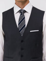 Gilet de costume anthracite — vue de dos. Soniel Paris.