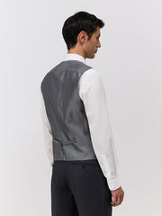 Gilet de costume anthracite — vue de profil. Soniel Paris.