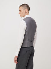 Gilet de costume gris — vue de dos. Soniel Paris.