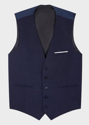 Gilet costume voyage bleu marine — vue à plat