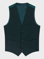 Gilet de costume vert bouteille — pièce isolée, vue de face