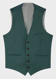 Gilet de costume vert bouteille — pièce isolée, vue de face