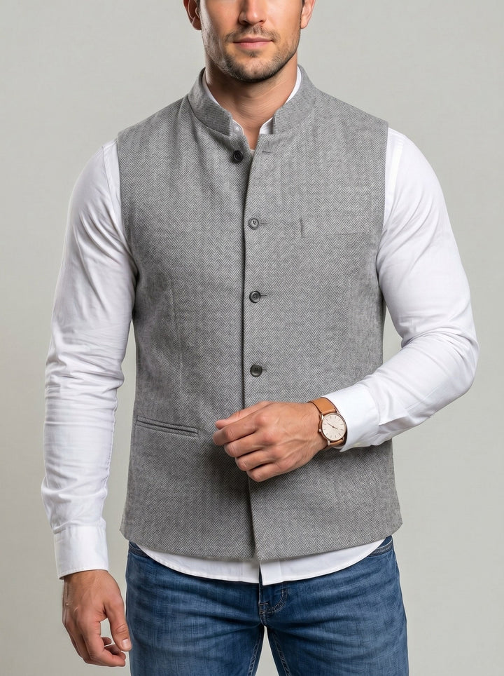 Gilet à chevrons