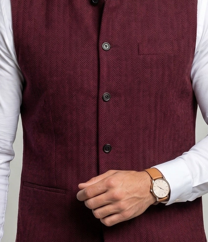 Gilet à chevrons — détail