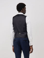 Gilet de smoking bleu marine — vue portée de dos