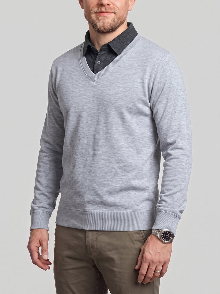 Haut en maille à effet chemise