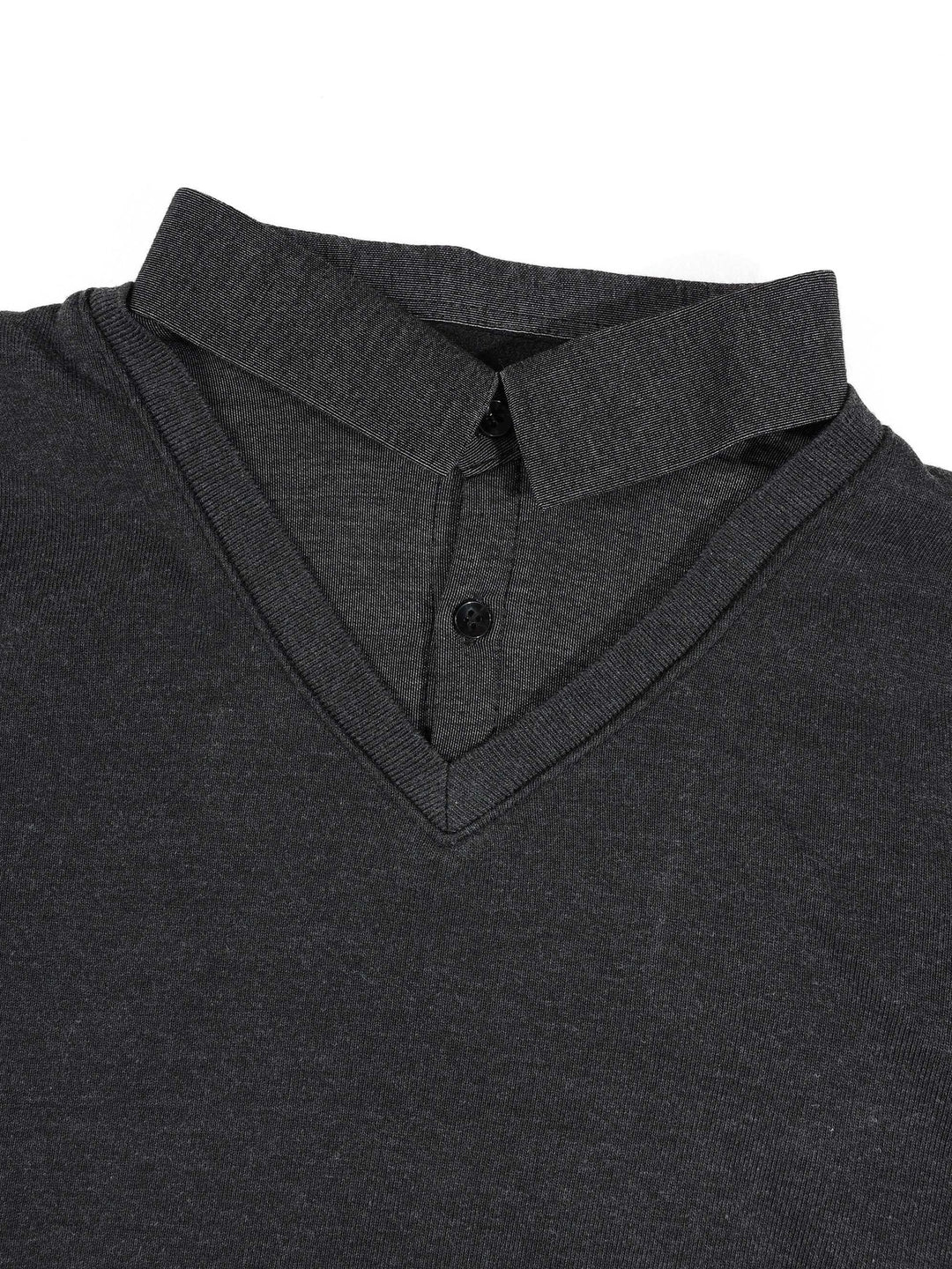 Haut en maille à effet chemise
