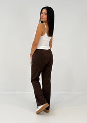 Pantalon aspect daim
