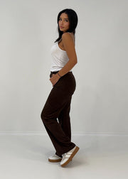 Pantalon aspect daim