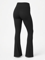 Legging flare à poches Oriane noir, pièce seule, vue de dos