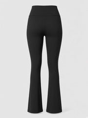 Legging flare Sidonie à taille croisée noir, pièce seule, vue de dos