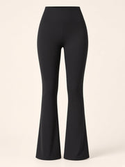 Legging flare doublé polaire Ninon noir, pièce seule, vue de face