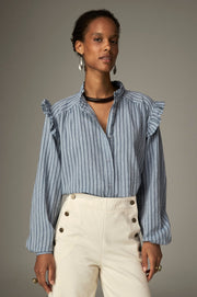 Blouse à rayures — vue de trois-quarts portée