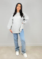 Sweat oversize gris