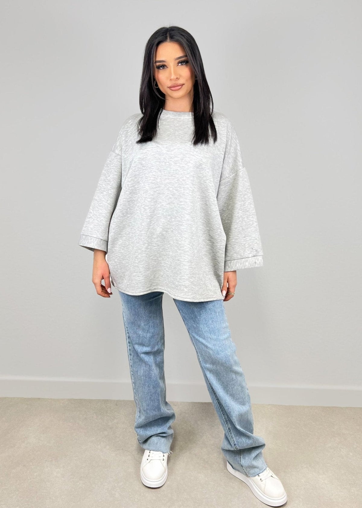 Sweat oversize gris