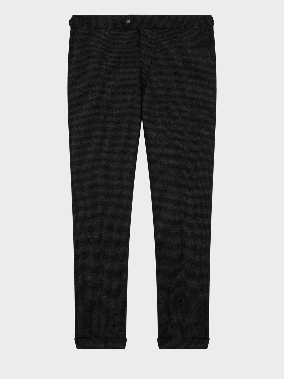 Pantalon slim anthracite à carreaux — vue à plat