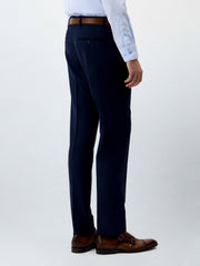 Pantalon marine prince de Galles — vue portée de profil