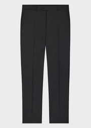 Pantalon regular anthracite — détail de la matière. Soniel Paris.