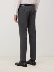 Pantalon gris — vue de profil. Soniel Paris.