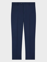 Pantalon regular bleu indigo — détail de la matière. Soniel Paris.