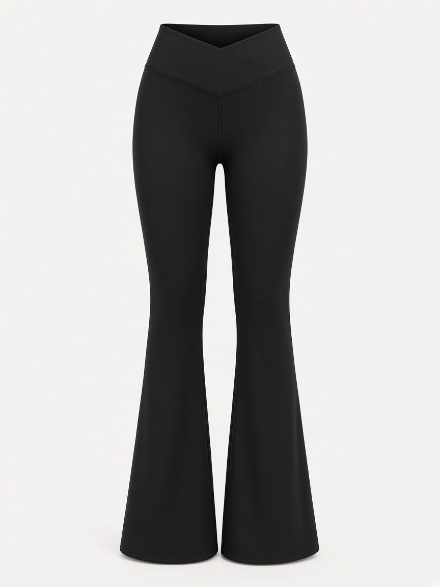 Pantalon croisé Victoire noir, pièce seule, vue de face