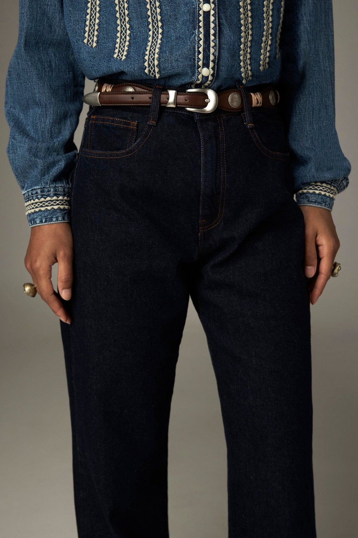 Pantalon droit taille haute
