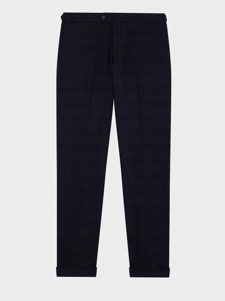 Pantalon indigo prince de Galles — vue à plat