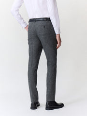 Pantalon slim anthracite prince de Galles — vue portée de dos