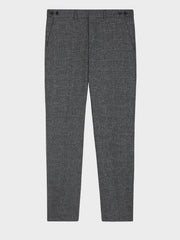 Pantalon slim anthracite prince de Galles — vue à plat