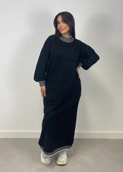 Robe pull longue noire