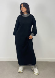 Robe pull longue noire