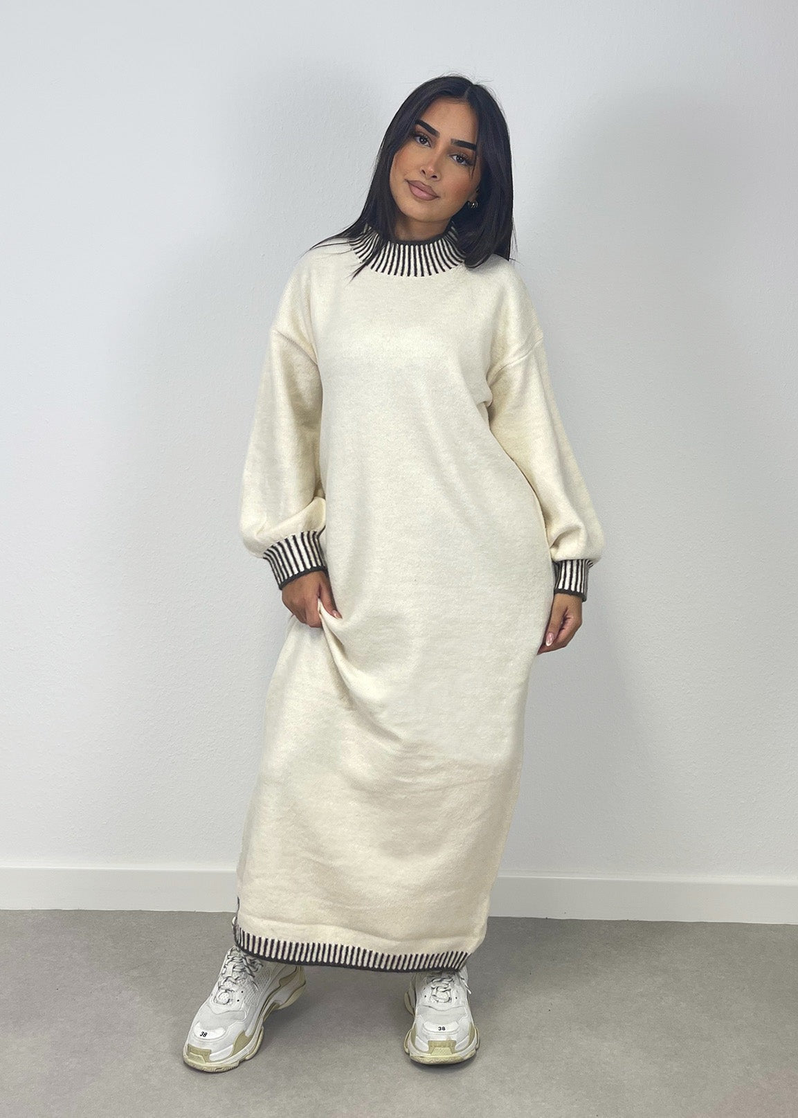 Robe pull beige