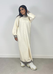 Robe pull beige