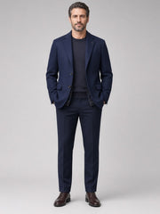 Blazer regular bleu marine — vue de face