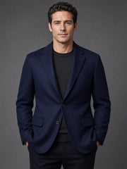 Blazer regular bleu marine — vue de face