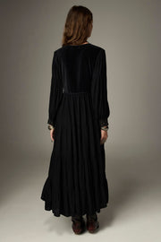 Robe longue brodée