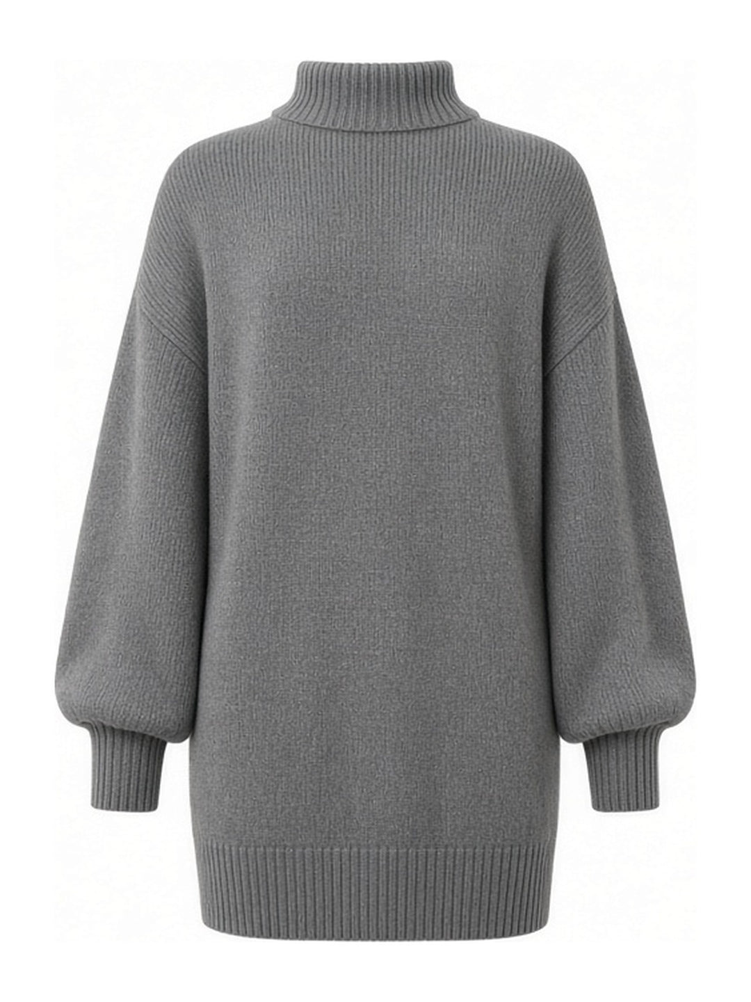 Robe-pull col roulé superposé, vue de dos