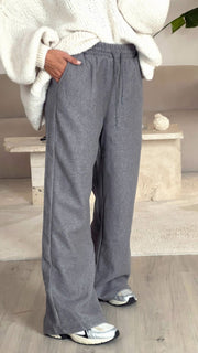 Jogging coupe droite gris