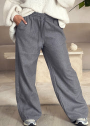 Jogging coupe droite gris