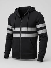 Sweat à capuche à bandes réfléchissantes