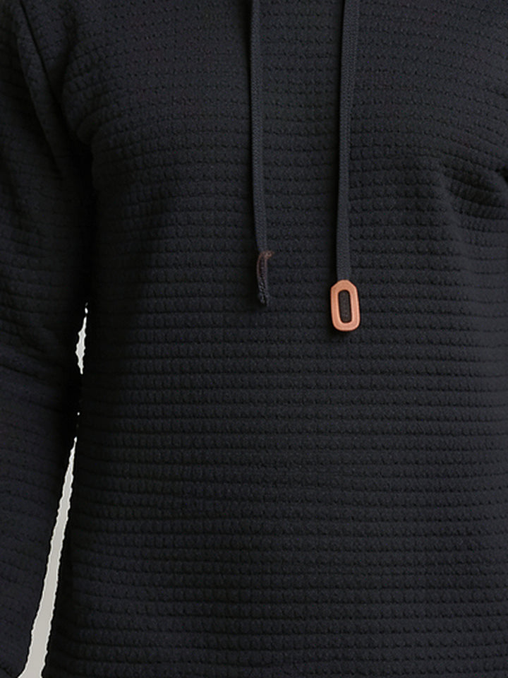 Sweat à capuche et relief quadrillé