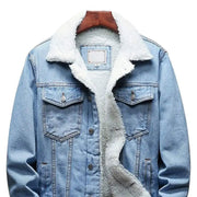 Veste boutonnée à col effet sherpa — détail