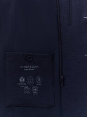 Veste regular bleu marine — détail de l'intérieur de la veste